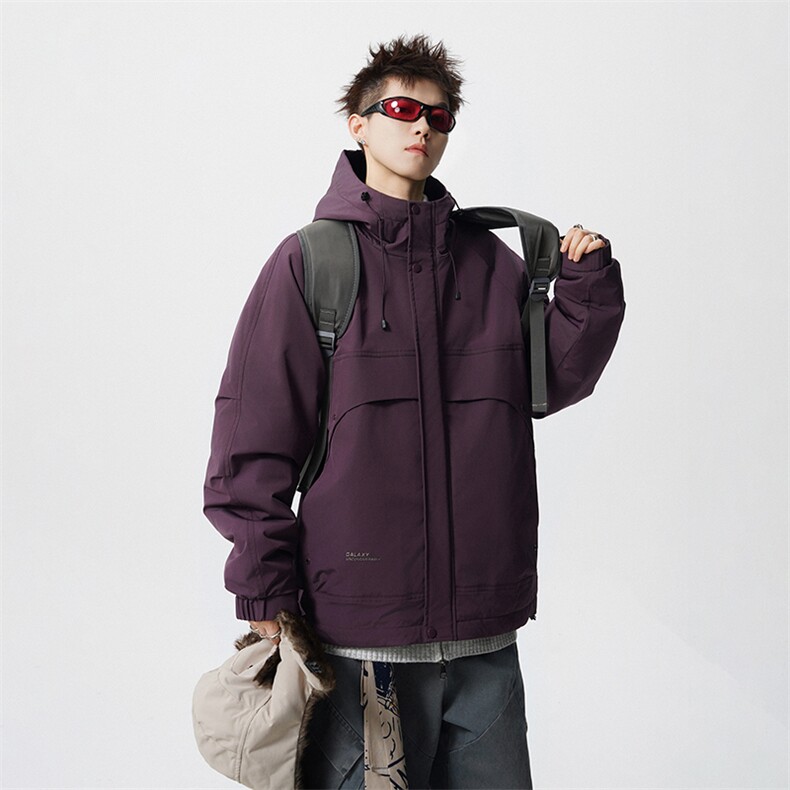 现货5W件冬季三防美式boxy解构连帽雪山冲锋衣棉衣男女棉服厚外套，男装夹克，电商A486-1