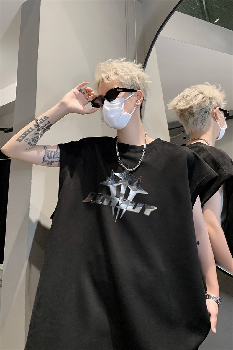 麂皮绒背心/马甲/坎肩2025夏季男装无袖T恤XZ514-2-2024116-P28,男装T恤,星座514-2(原B239)