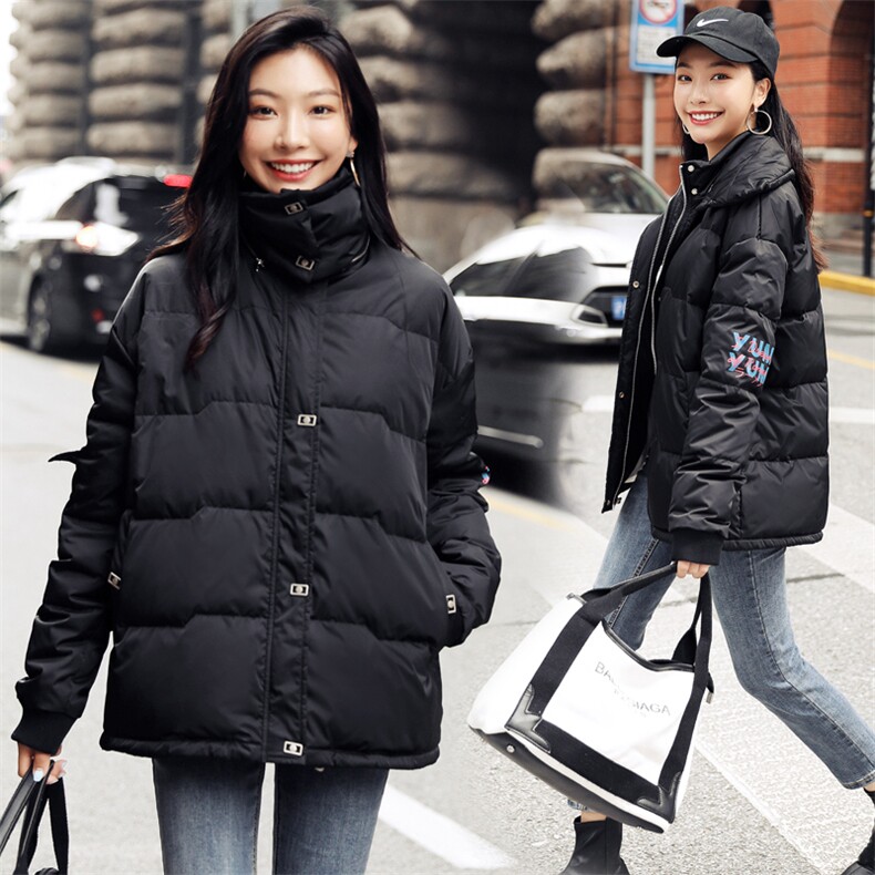 时尚保暖羽绒服女款冬季新款个性双翻领设计显瘦百搭外套,女装羽绒服,阿舍尔精品