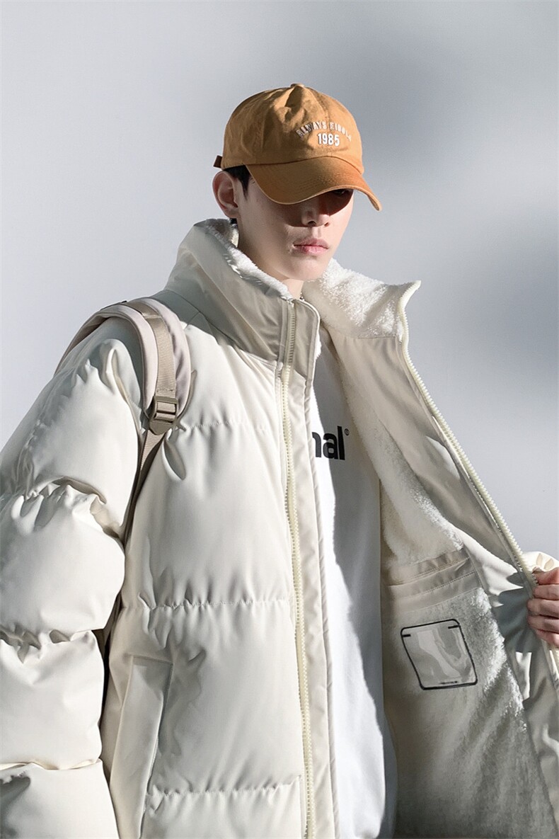 港风冬季新款立领棉服中性情侣风潮牌百搭棉衣外套111-P75,男装棉衣,星座717