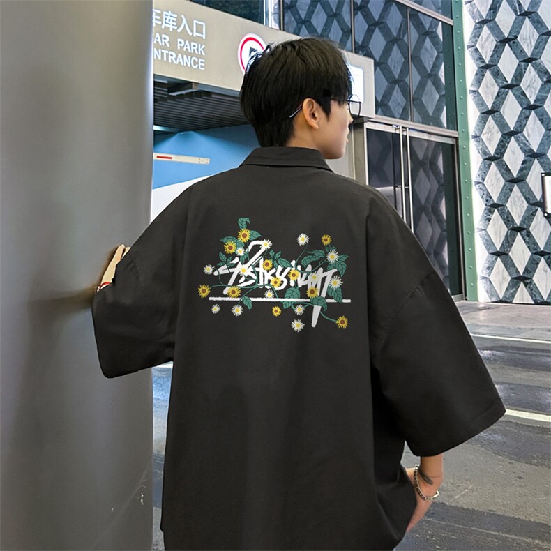 量大优  供视频 冰丝短袖衬衫男 DS217-特P 25图片