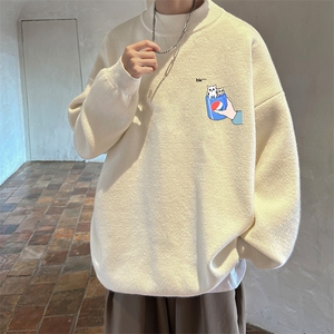 控68半高领毛衣男士大码针织衫男毛线衣男M18262-P45加绒款-P65