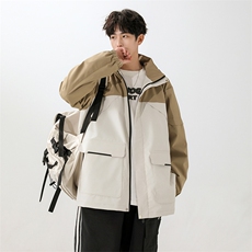 户外无影墙连帽撞色冲锋衣情侣外套防风登山服夹克男YHJK8825-P75，男装夹克，星座717