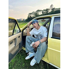 潮牌美式复古咪刺绣短袖t恤女纯棉宽松情侣上衣TX295，男装T恤，星座208-5