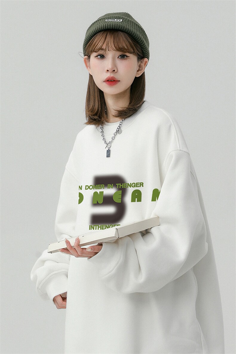 中性风新款秋季时尚百搭宽松字母印花潮流卫衣W1037P30控48,男装卫衣,A247A