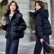 现货90%白鸭绒2025年冬季短款帽子可拆羽绒服外套，女装羽绒服，米雪儿