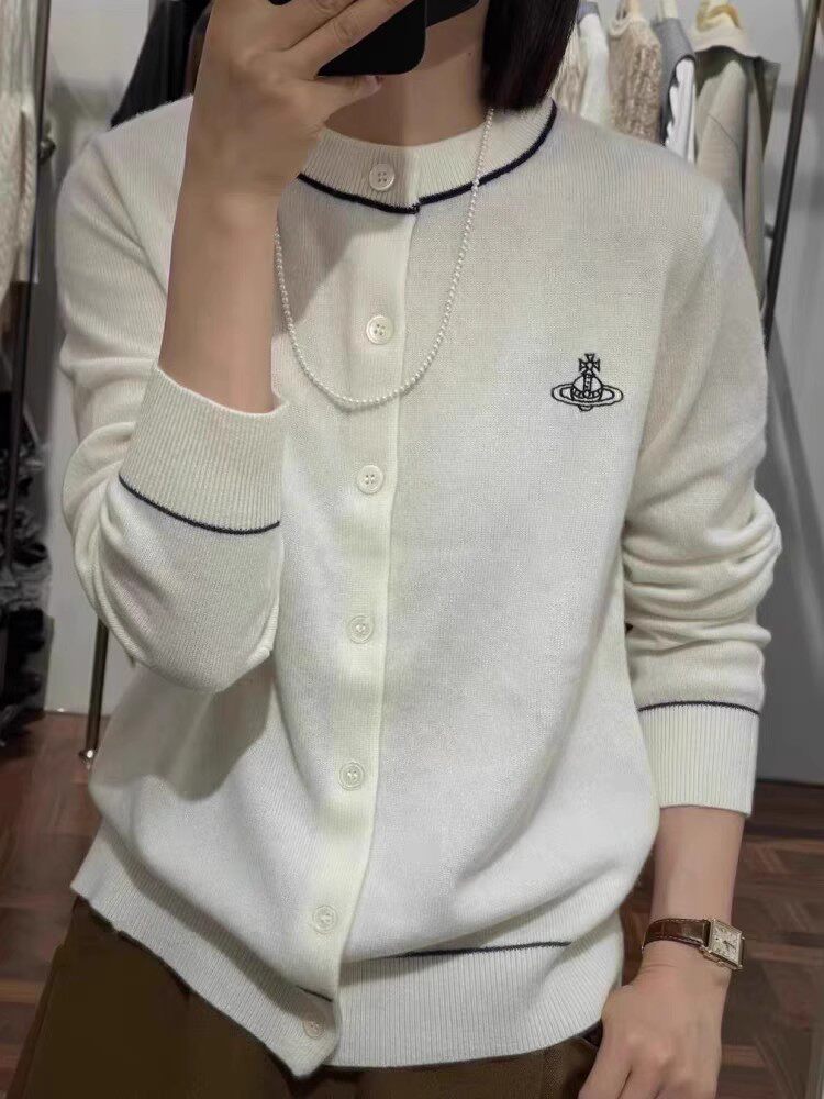 2024年秋季纯色羊毛时尚气质简约单排扣针织衫，女装羊毛衫，德聚羊绒