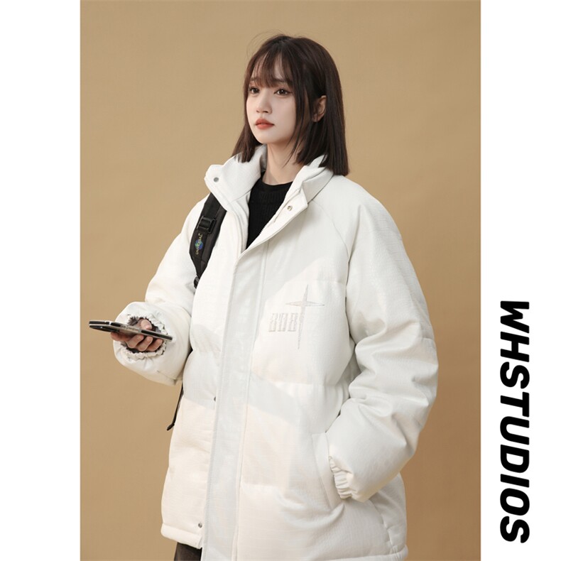 2025中性风鳄鱼纹PU皮棉衣棉服面包服印花棉袄皮衣外套1611-P90,女装棉衣/棉服,星座207