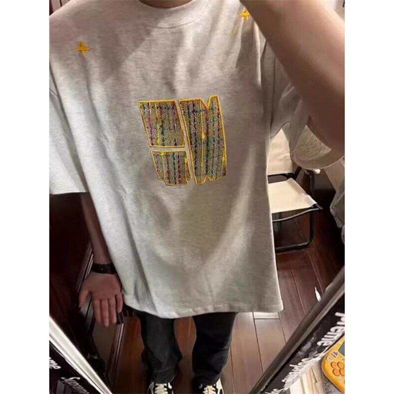 Q07/P32短袖t恤男夏季潮简约半袖上衣港风宽松休闲潮牌体恤衫,男装T恤,星座1506