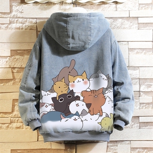 NM53162-P140 牛仔外套男大码加厚加绒棉衣男羊羔毛棉服男 砖墙图片