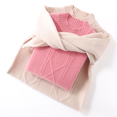 2025年秋季新款加厚菱形半高领针织儿童羊毛衫时尚休闲通勤百搭，童装儿童羊毛衫，暖钟情羊绒