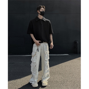 夏装2025新品300克重磅坑条翻领POLO衫男装夏季短袖T恤S403-特P38图片