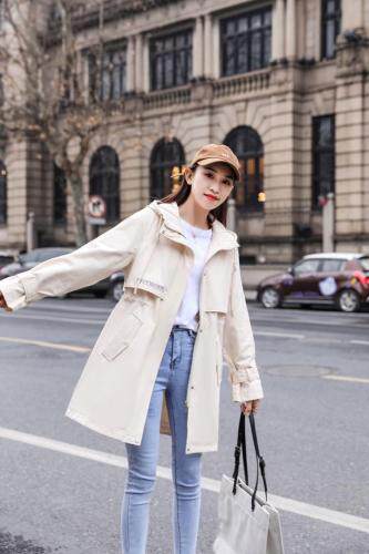 中长款水洗派克风衣时尚款，女装风衣，百变诱惑