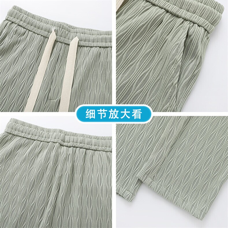夏季针织垂感冰丝薄款休闲裤白底平铺图现货C323-1-K619-TP35,男装休闲裤,电商C323-1
