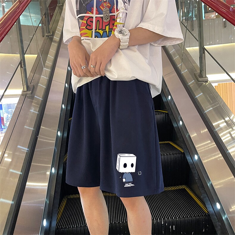 冰丝短裤男士大码宽松休闲五分裤男运动中裤MK37400-P15,男装休闲裤,电商A040