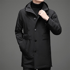 冬装新款中老年羽绒服男长款休闲白鸭绒外套上衣MNSA6629972-P290，男装羽绒服，电商B212（原钱塘6029）