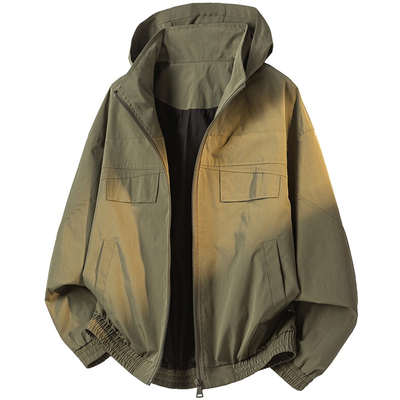 JK009立体白底春季工装美式游骑兵夹克聚酯纤维(M-5XL)TP55，男装夹克，电商A088