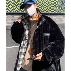 两面穿棉服男款冬季棉衣宽松痞帅棉袄立领羊羔毛外套M7821，男装棉衣，星座1116A（原606A-3）