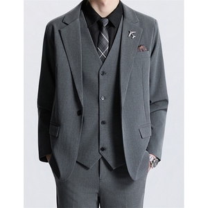 西装套装男士帅气青少年商务休闲新郎结婚礼西服三件套TZ01