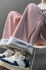 8XL-M特大码胖子加厚雪尼尔运动裤加绒灯芯绒卫裤男9028P45控58，男装休闲裤，电商D206-1