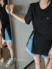 现货小众设计师款垫肩T糖果色，其它，蜜思印·金