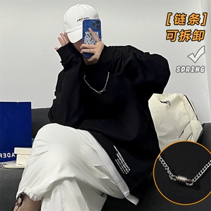 2024港风新款圆领卫衣链子可拆假两件外套上衣VE5705-P37,两岁孩子穿衣搭配图片
