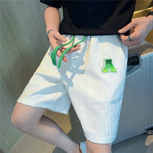 312A-2223-P45 22夏季男士高级感短裤休闲运动五分裤沙滩裤A图片