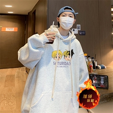 直播品质500克重磅秋冬美式加绒加厚卫衣外套Y188常规P35加绒P40，男装卫衣，电商A486