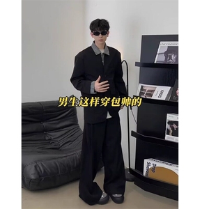 【有货】DJK288-特P88假两件西装外套男生品质拼接复古时尚上衣潮图片