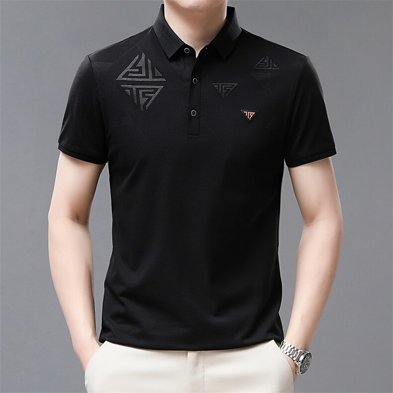 男士短袖夏季休闲t恤百搭polo衫中年爸爸夏装上衣QP1626-P57图片