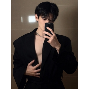 西装衬衫男士长袖春夏季痞帅休闲正装冰丝衬衣外套 C401图片