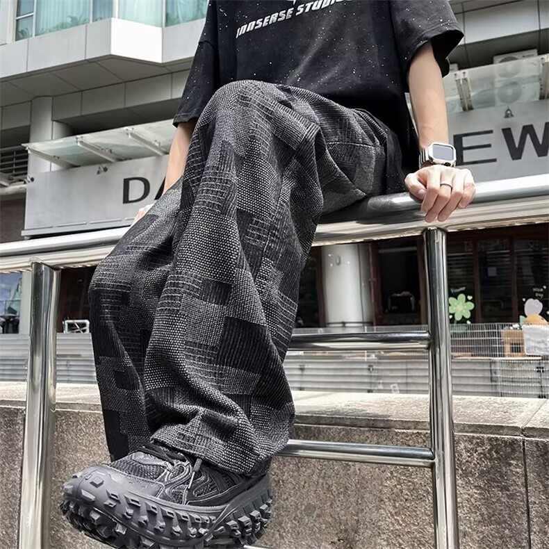 牛仔裤男宽松直筒春秋季新款港风百搭休闲长裤子kQ12,男装牛仔裤,星座1116A-1（原606A）