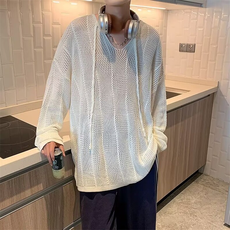 针织衫男士韩版潮流镂空宽松百搭2024秋季ins帅气外套MZ431-P43,男装针织衫/毛衣,星座412-3