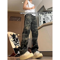 1014-1-KZ2436-特P40-美式ins高街迷彩牛仔裤男，男装牛仔裤，星座1014-1