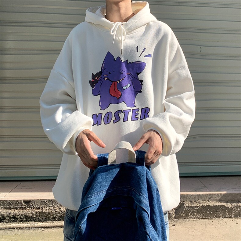 WY2087-P40纯棉连帽卫衣男大码运动帽衫宽松薄外套男,男装卫衣,电商A040
