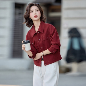 现货秒发2025秋冬新款韩版时尚学院风休闲宽松外套百搭女短外套图片