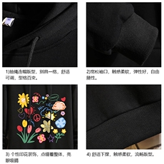 WY2319-P35加绒款-P40纯棉连帽卫衣男大码运动帽衫宽松薄砖墙，男装卫衣，电商A040A