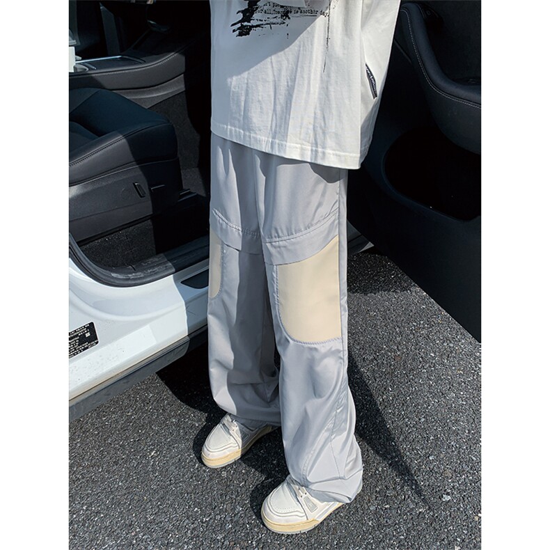 8XL-M拼接PU皮冲锋裤男特大码防风防水登山工装裤KZ016P53加绒63,男装工装外套,电商B312