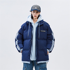 潮牌无影墙新款织带连帽棉服潮流保暖棉衣M082-P100控139，男装棉衣，星座717