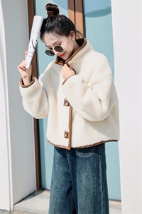 双面可穿麂皮绒上衣女秋季2024新款小个子冬季加绒加厚仿羊羔毛外套图片