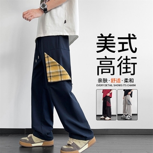 多口袋工装直筒休闲裤子男2025春秋季新款宽松运动图片