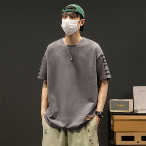 新款短袖男创意灰墙夏季t恤休闲百搭印花圆领T恤男上衣TC3136-P35图片