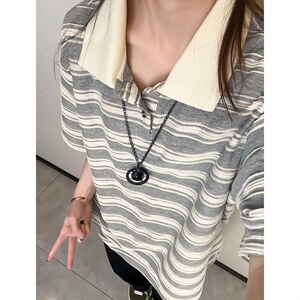 2026夏季新款时尚条纹polo领短袖T恤男DT6254-特P30建议零售价78，男装T恤，电商A001