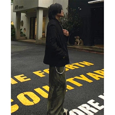设计感宽松褶皱拼接做旧牛仔裤男潮牌休闲阔腿廓形弯刀裤NA284，男装牛仔裤，星座1116A（原606A-3）