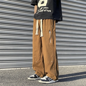 日系复古工装裤男潮牌古着vintage设计感直筒阔腿休闲裤E2308-P40图片