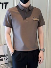 店主风社会小伙男翻领刺绣POLO衫男士夏季男上衣301A-1/PL116/P55，男装Polo衫，星座301A-1