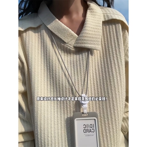 XZ809A/SYR17/特P25/控48 肌理感设计感翻领长袖POLOT恤卫衣图片