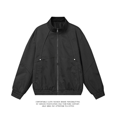 男2025款时尚立领百搭休闲纯色工装男夹克JK9215P90控138，男装夹克，星座914
