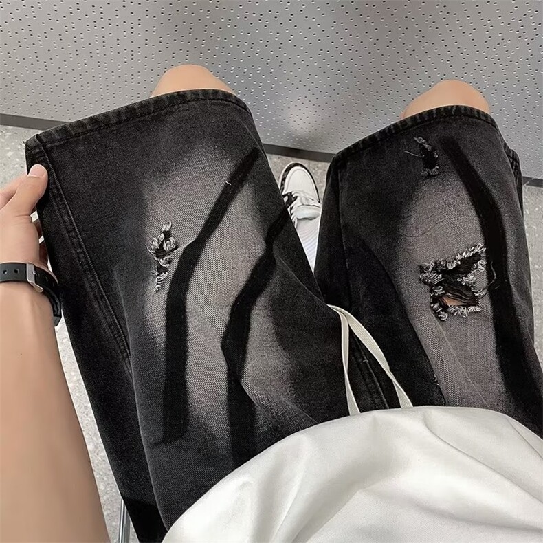 青春流行ins男直筒水洗牛仔裤P40,男装牛仔裤,星座1116-2