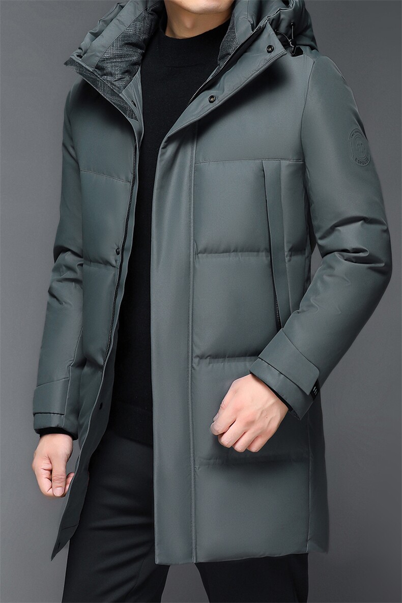 29023冬季男士羽绒服时尚加厚保暖羽绒服中长款外套中年爸爸装,男装羽绒服,钱塘6003（原4033）